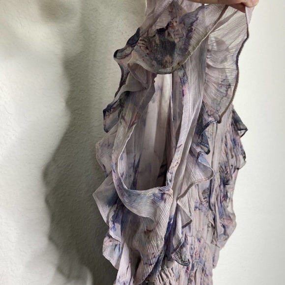 IRO Brantes Floral Ruffle Trim Floral Georgette Lace Up Romper Sz 34 (XS) NWT - Picture 5 of 14